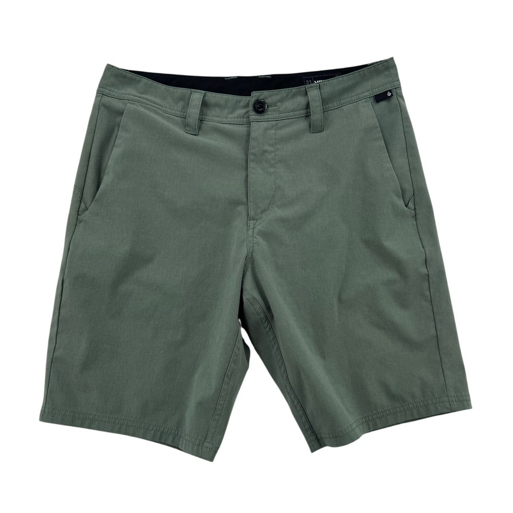 Volcom Frickin Modern Stretch Shorts Mens 31 Green Chino Skater